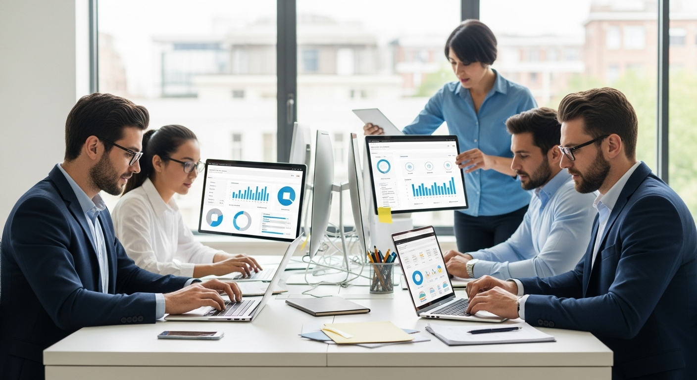 HR-Team arbeitet mit digitalen Tools