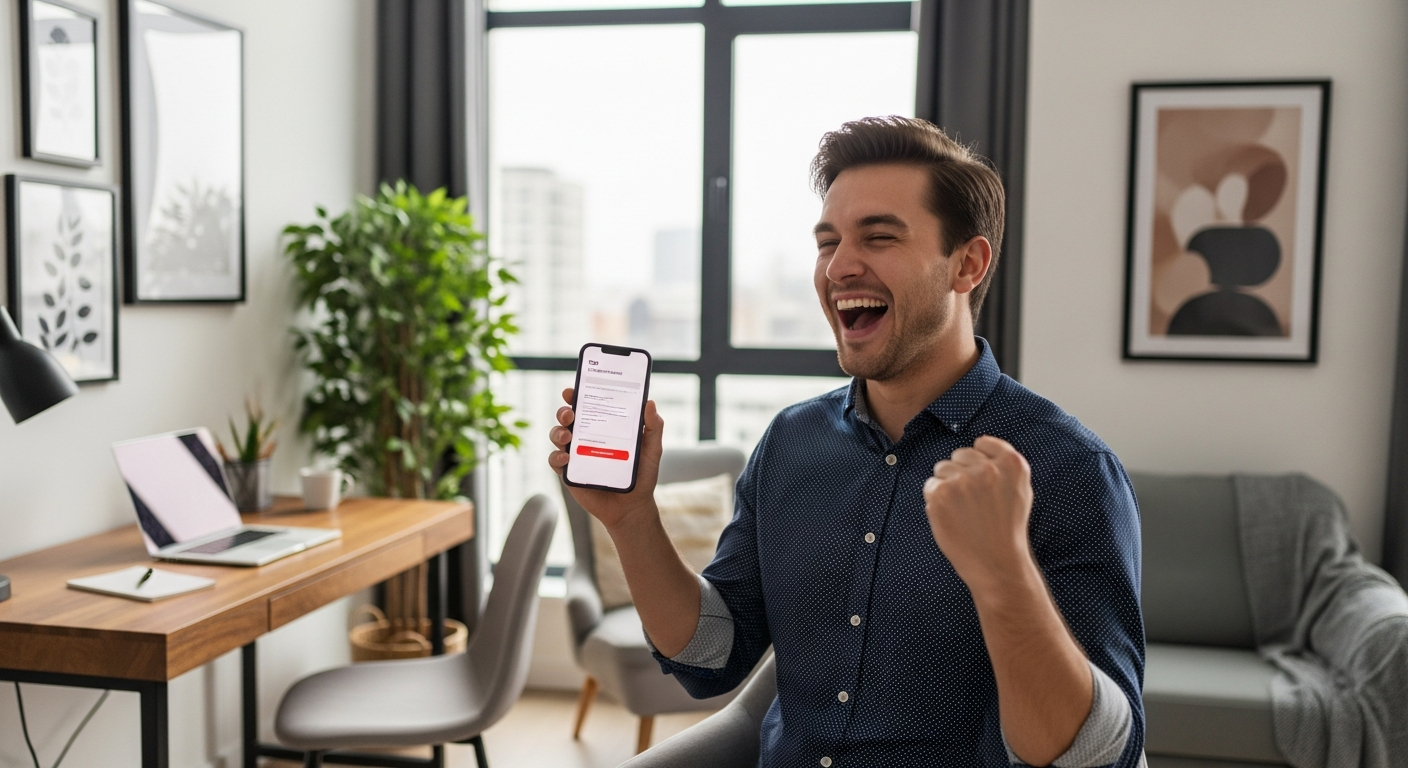 Erfolgreiche Jobsuche am Laptop